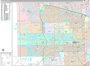 Pembroke Pines  Wall Map Premium Style